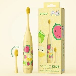 New ORDO Sonic Kids Battery Yellow Toothbrush Original Squishmallows Wanda Cute
